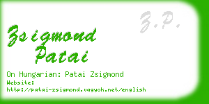 zsigmond patai business card